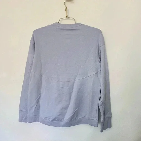 All In Motion French Terry Crew Neck Sweatshirt Size Small Lavender Thumbhole - Picture 3 of 6